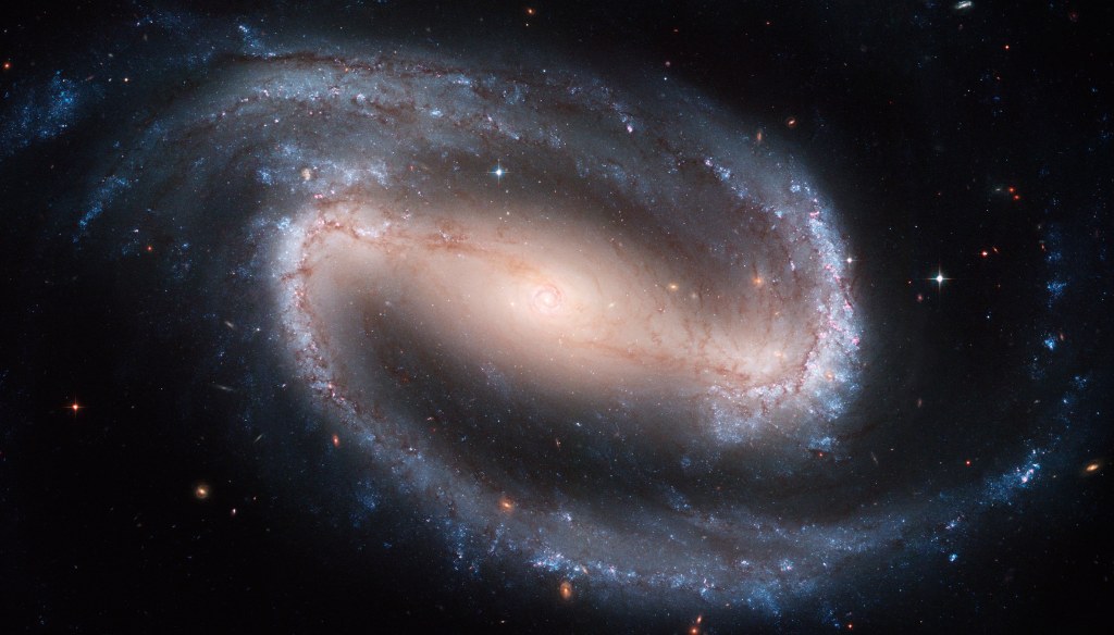 The barred spiral galaxy NGC 1300 observed by the Hubble Space Telescope.